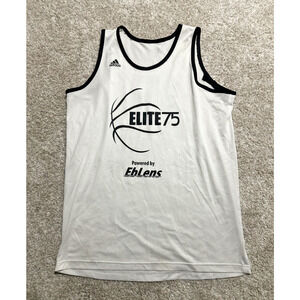 Adidas Elite 75 Basketball Jersey White Black #18 Mesh Men’s XL